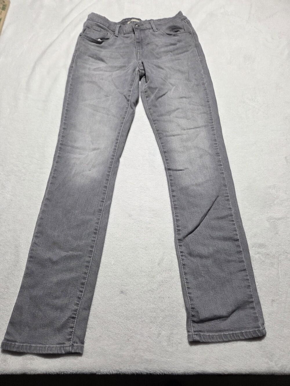LEVIS Jeans Womens Size 6 W6 Classic Mid Rise Skinny Gray Faded Black Denim